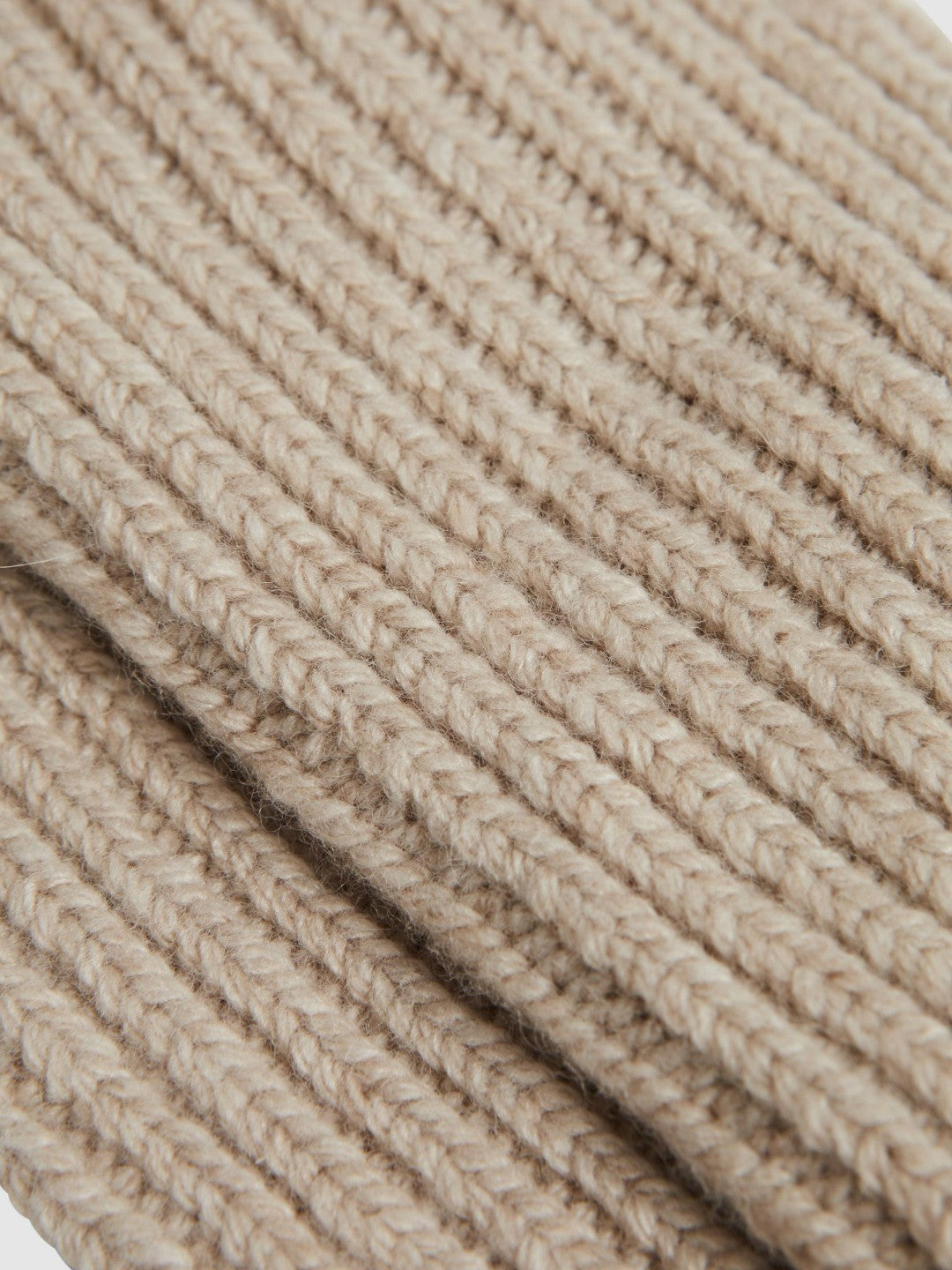 Rib-Knit Socks With Cashmere Oatmeal | Womens