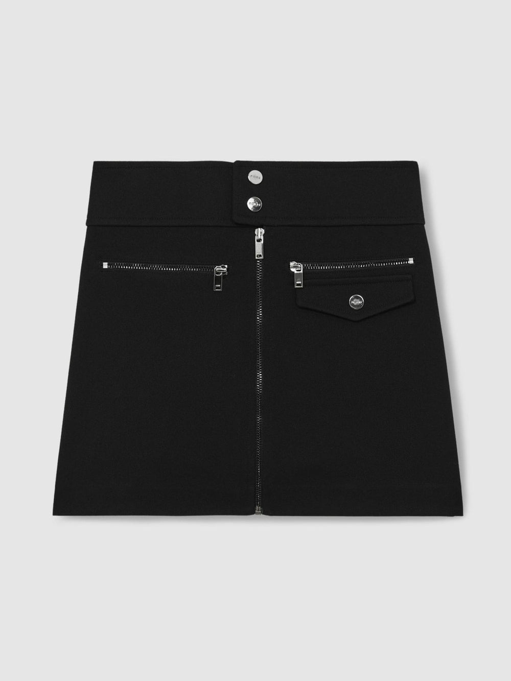 4-9 yrs Piqué Zip-Detail Mini Skirt Black | Children