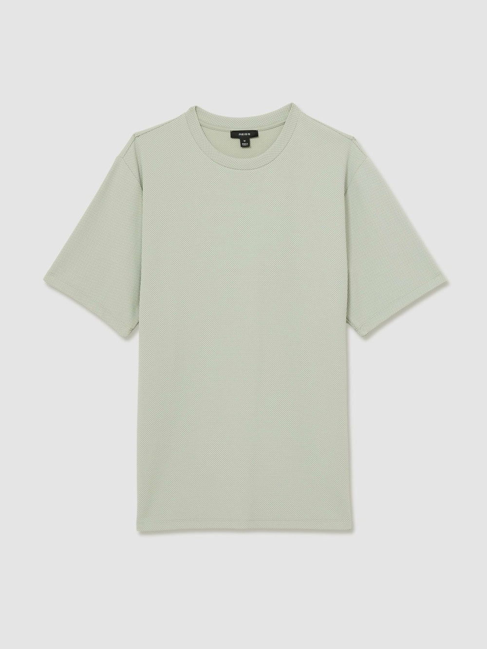 Textured Crew-Neck T-Shirt Sage Green | Mens