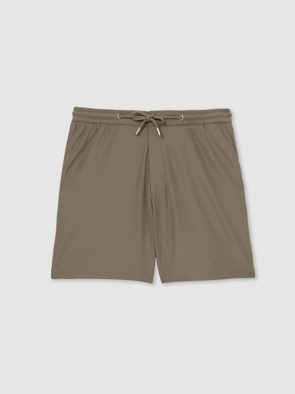 Textured Drawstring Shorts Mocha Brown | Mens