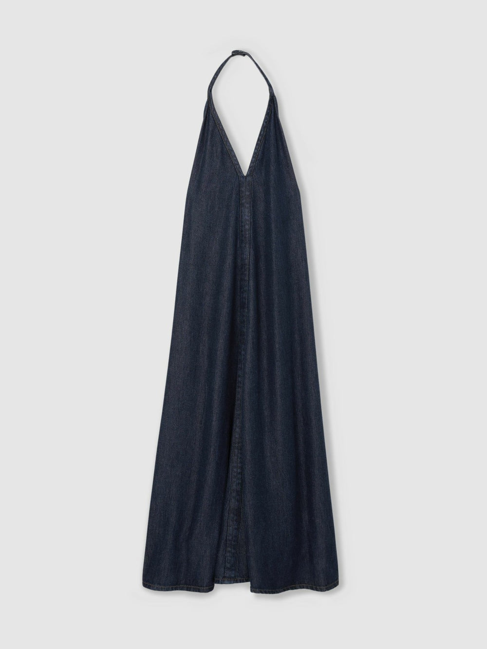 Denim Halterneck Maxi Dress Indigo | Womens
