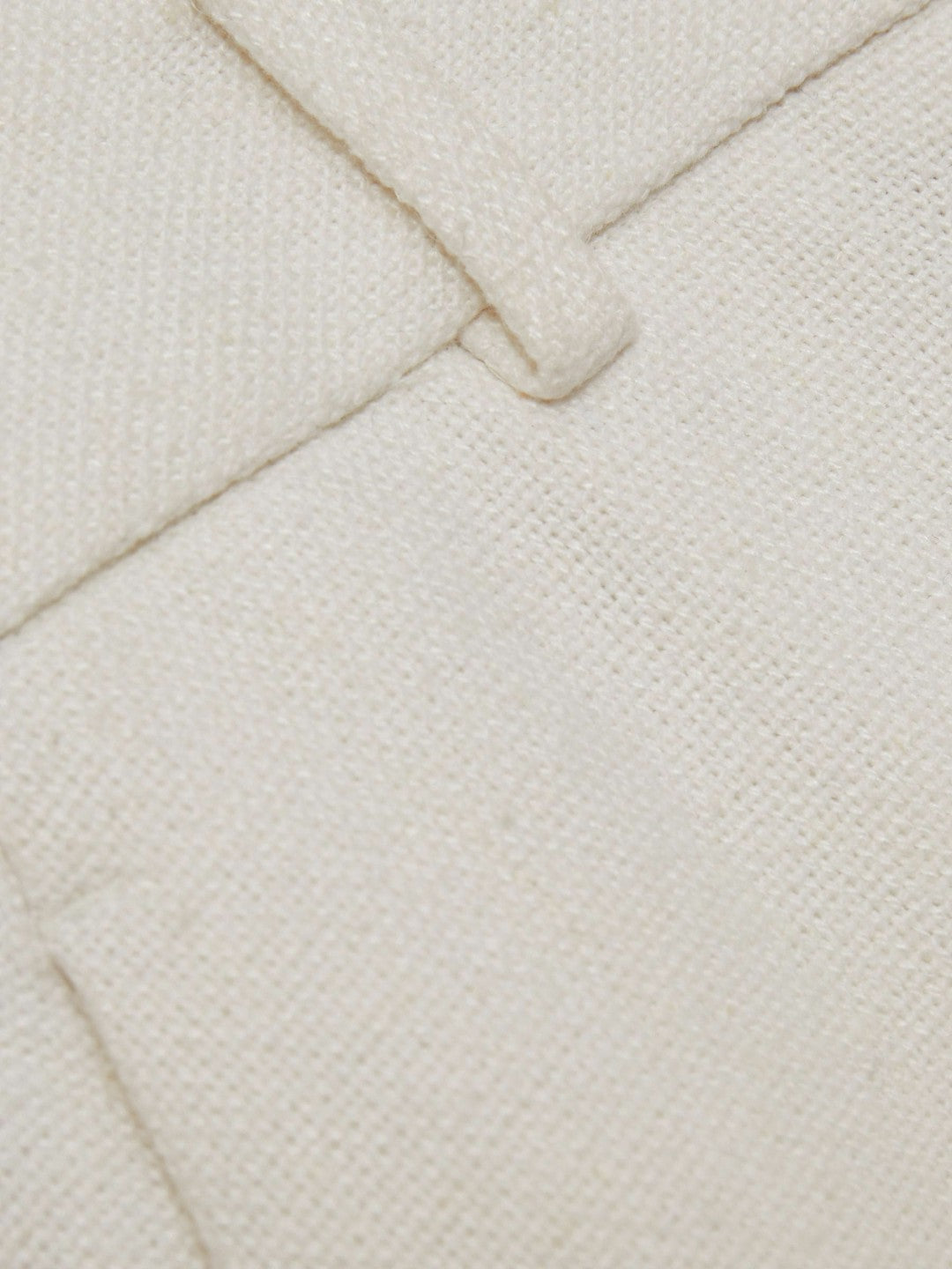 Petite Linen-Blend Wide-Leg Trousers White | Womens