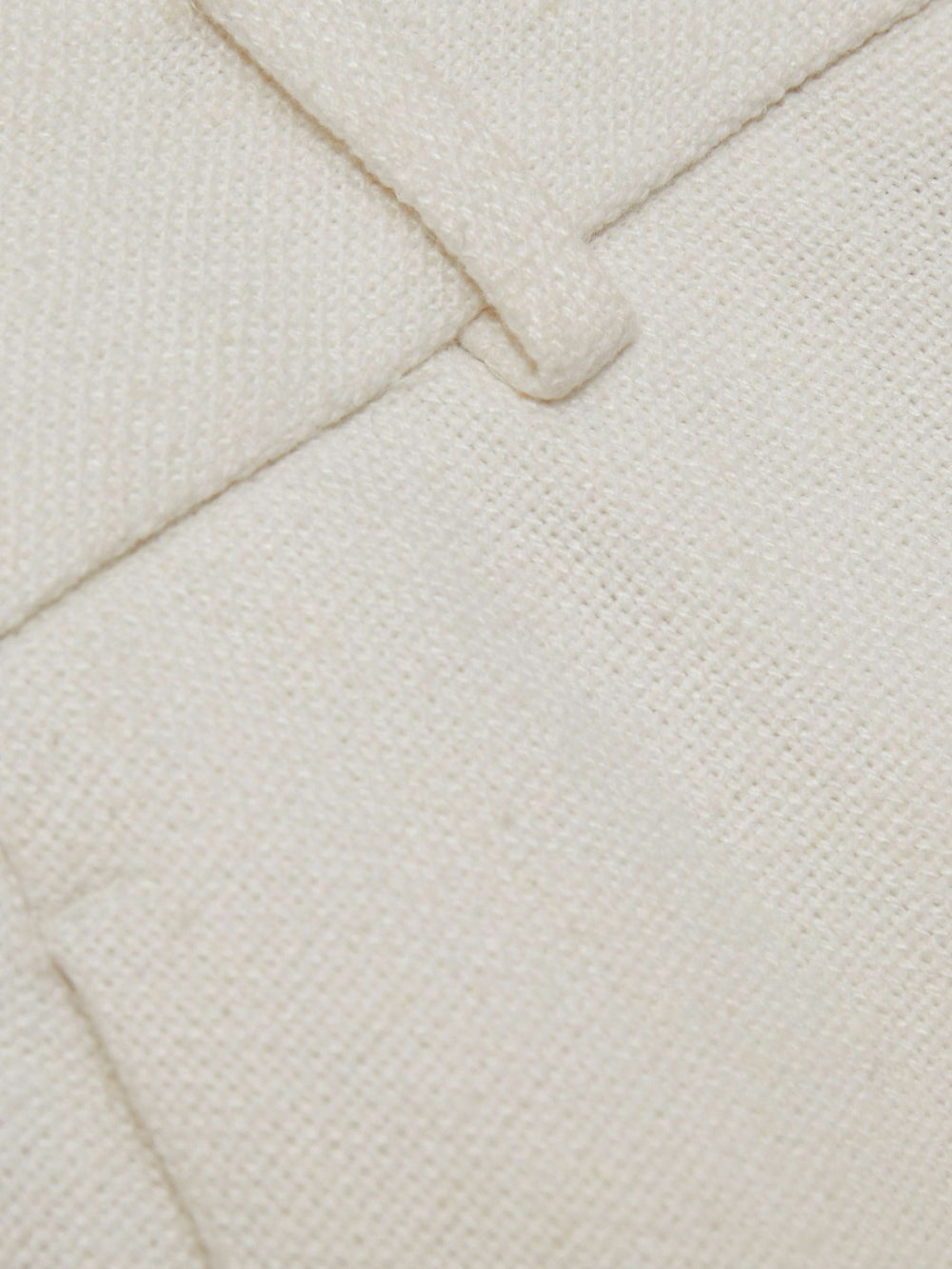 Petite Linen-Blend Wide-Leg Trousers White | Womens