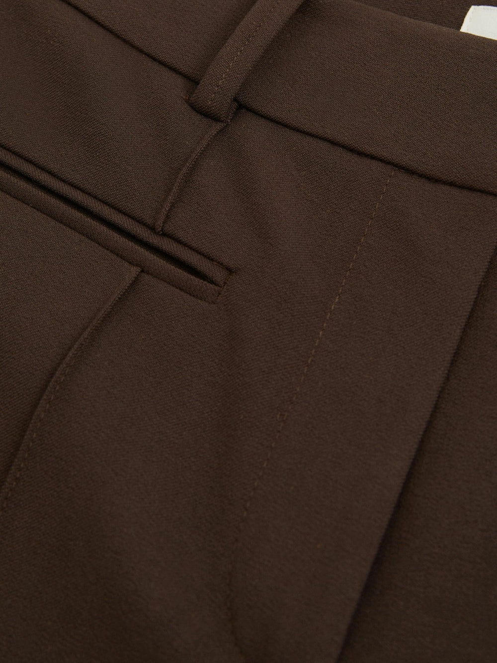 High Rise Flared Trousers Chocolate Brown | Womens