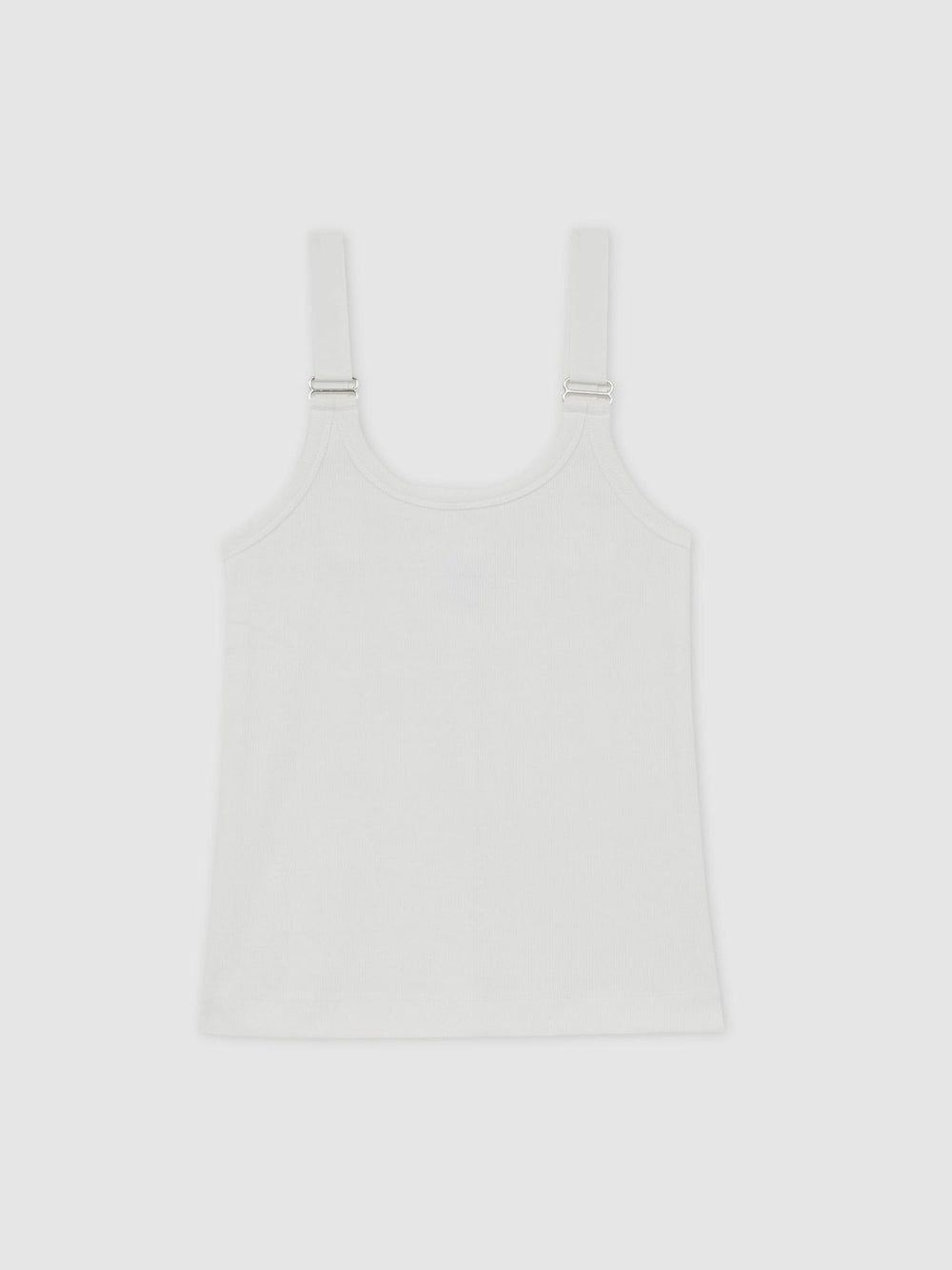 Stretch-Cotton D-Ring Strap Vest White | Womens