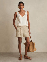 Linen Shorts Neutral | Womens