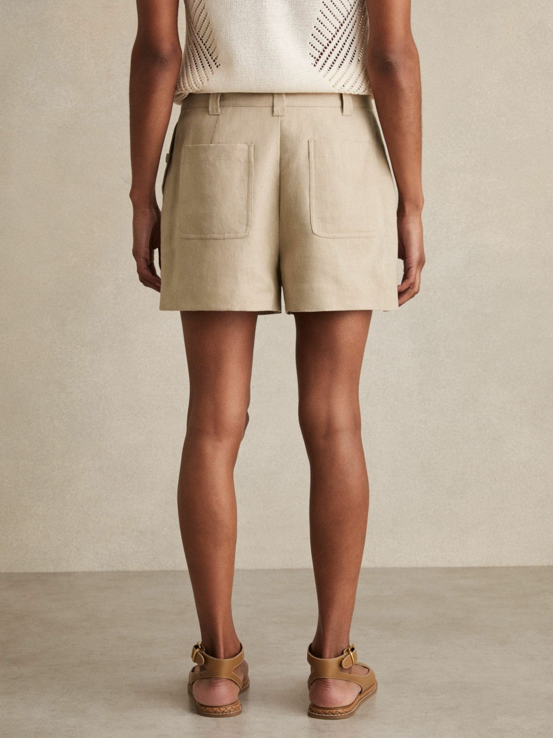 Linen Shorts Neutral | Womens