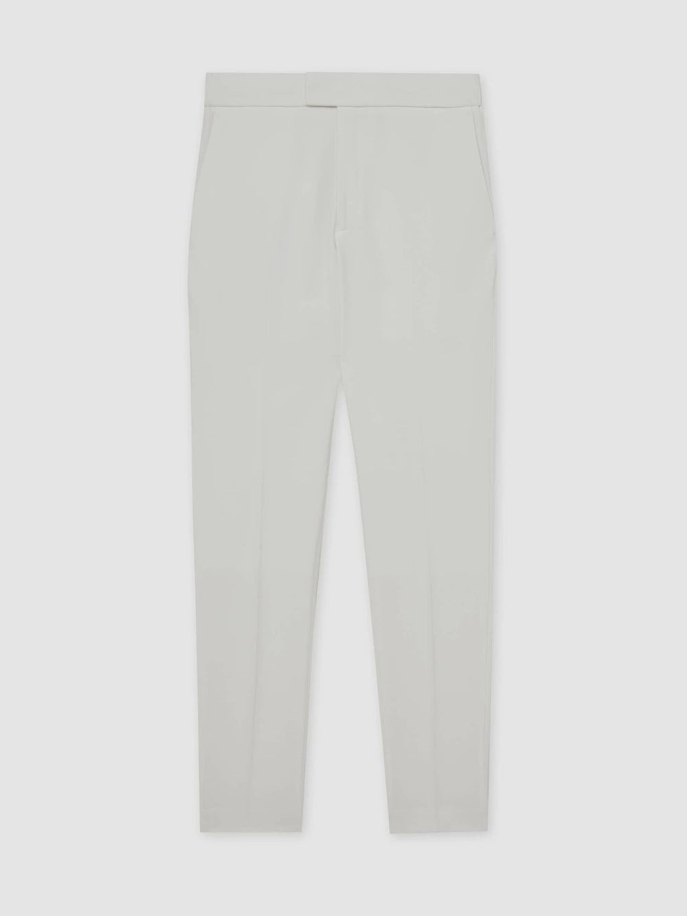 Slim-Fit Internal-Drawstring Trousers White | Mens