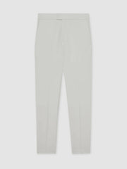 Slim-Fit Internal-Drawstring Trousers White | Mens