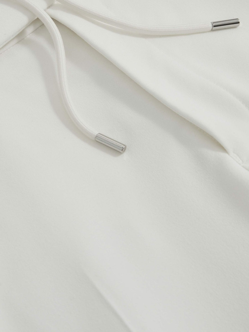 Slim-Fit Internal-Drawstring Trousers White | Mens
