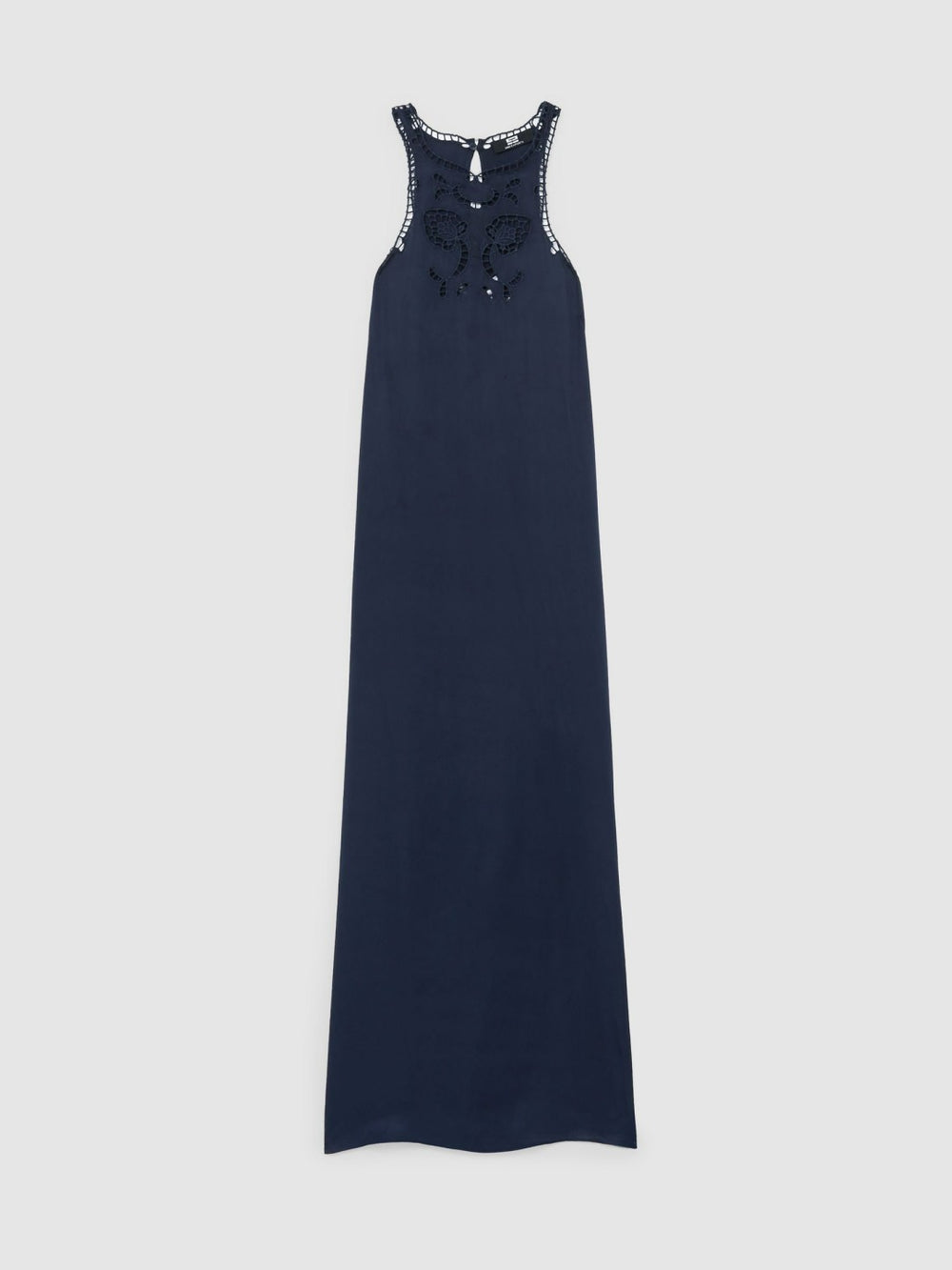 Satin Cut-Out Slip Dress Navy | Womens