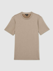 Interlock Jersey Crew Neck T-Shirt Taupe Brown | Mens