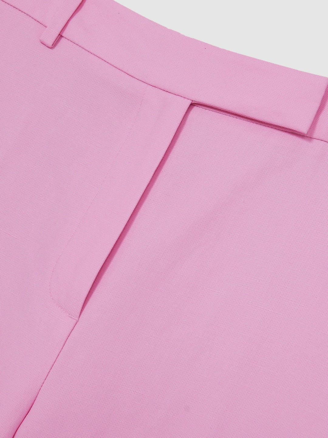 Wide-Leg Trousers With Linen Pink | Womens