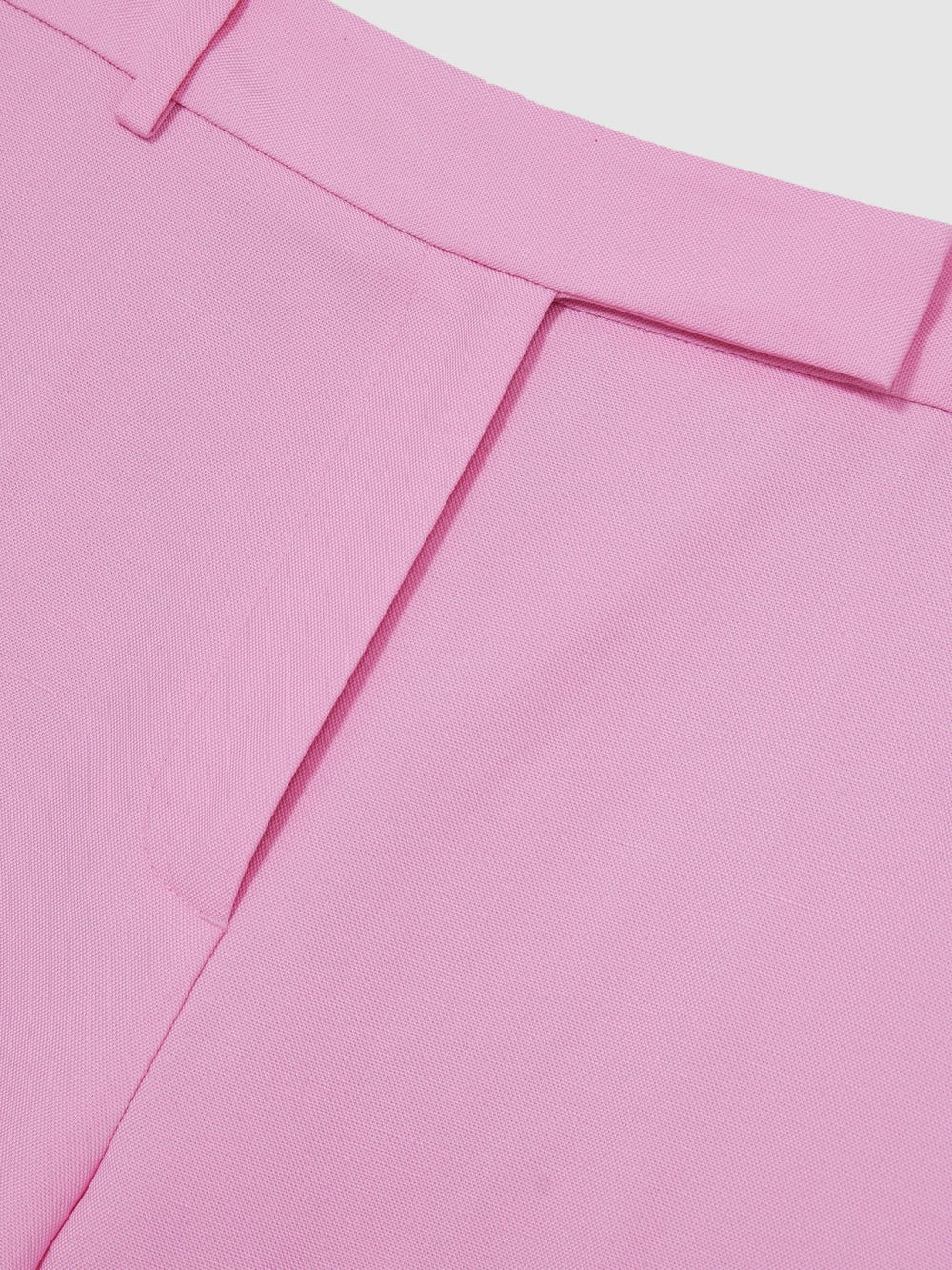 Wide-Leg Trousers With Linen Pink | Womens