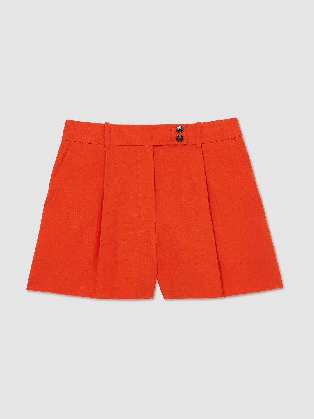 Tailored Shorts With Linen Orange | Womens