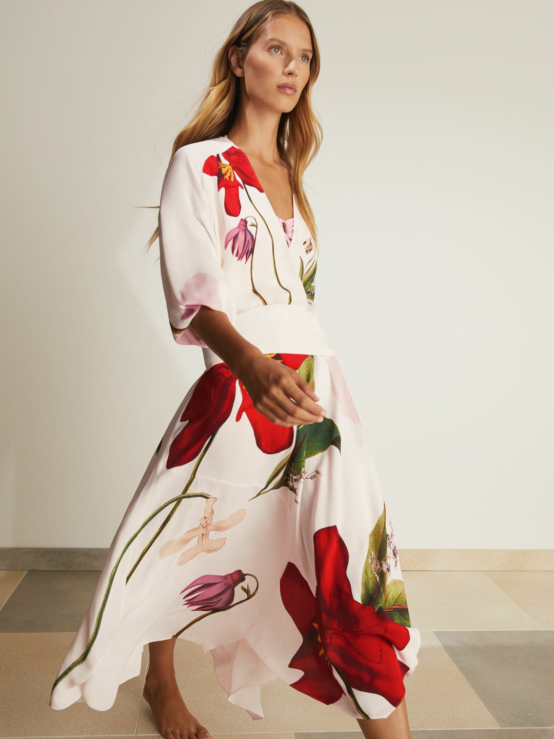 | NYBG Floral-Print Maxi Dress Ivory | Womens