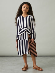 4-9 yrs Stripe-Print Handkerchief Dress Multi | Children