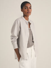 | Les 100 Ciels Linen Shirt Soft Grey | Womens