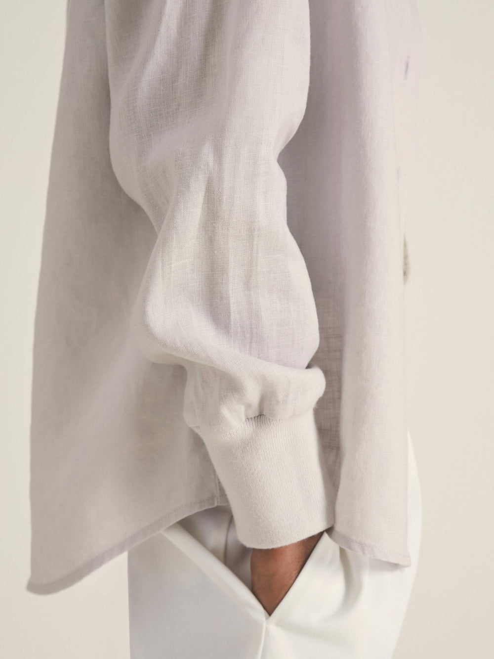 | Les 100 Ciels Linen Shirt Soft Grey | Womens