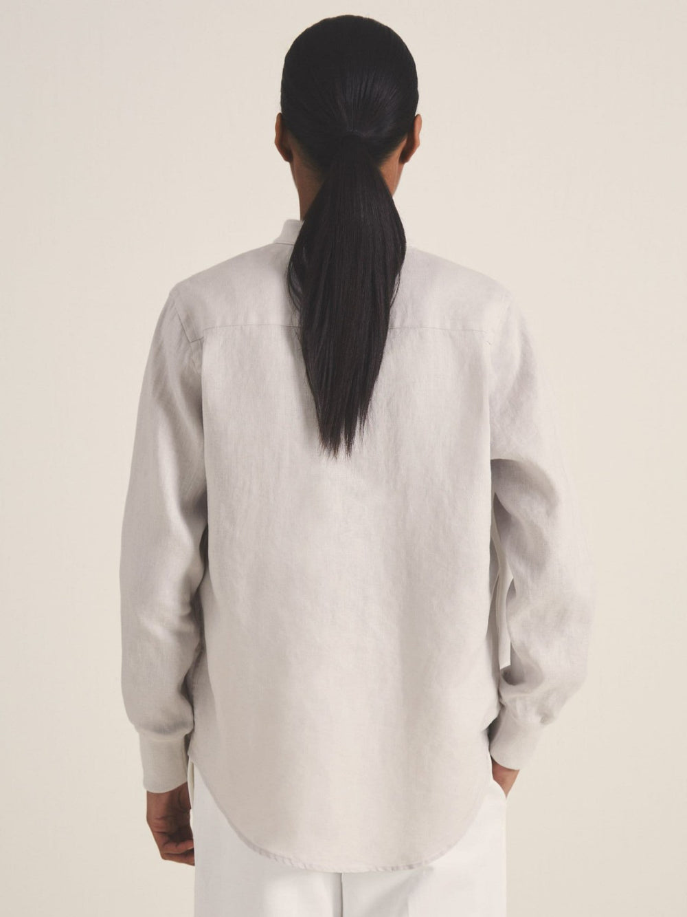 | Les 100 Ciels Linen Shirt Soft Grey | Womens