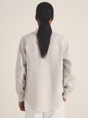 | Les 100 Ciels Linen Shirt Soft Grey | Womens