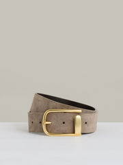 Leather Half Keeper Belt Grey | Womens