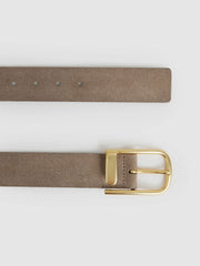 Leather Half Keeper Belt Grey | Womens