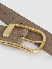 Leather Half Keeper Belt Grey | Womens