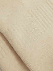Cotton-Blend Striped Crew Socks Cream | Womens