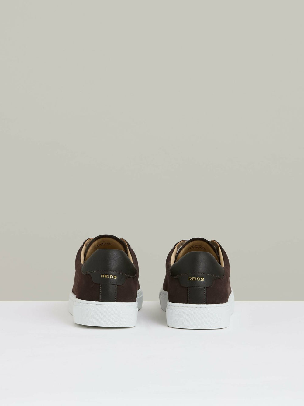 Nubuck-Leather Low-Top Trainers Dark Chocolate Brown | Mens