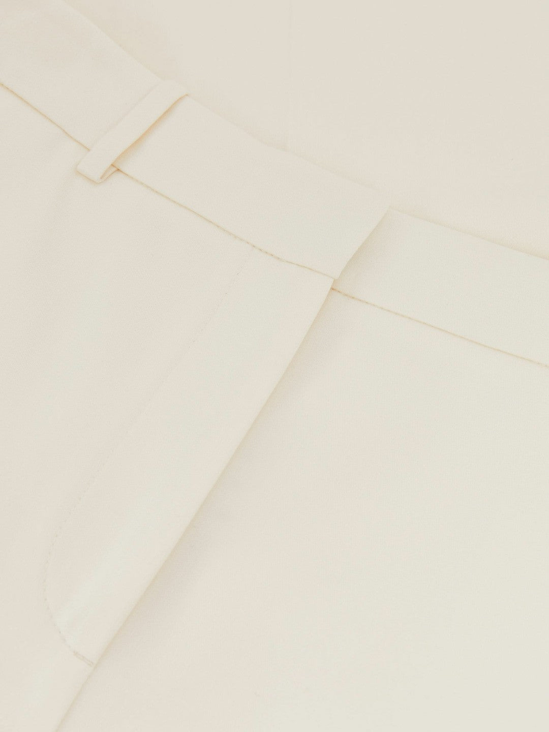 Petite Wide Leg Tailored Trousers Cream | Womens