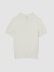 Cotton And Wool Crew-Neck Top Ivory | Womens