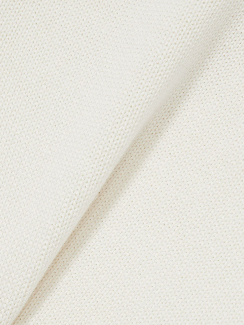 Cotton And Wool Crew-Neck Top Ivory | Womens