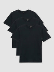 Cotton-Jersey Crew-Neck T-shirts 3 Pack Navy | Mens