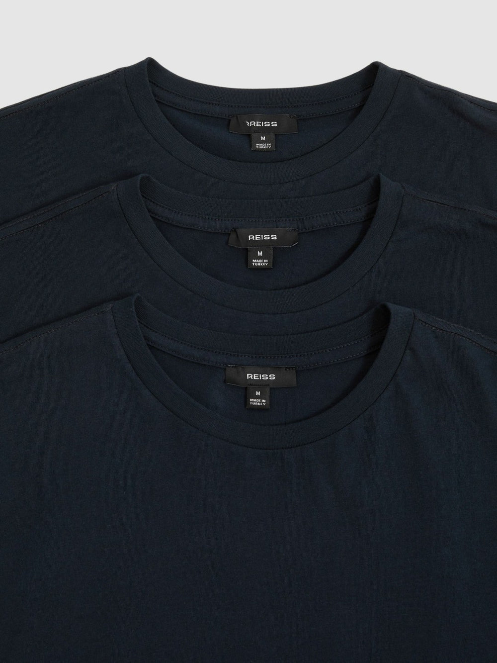 Cotton-Jersey Crew-Neck T-shirts 3 Pack Navy | Mens