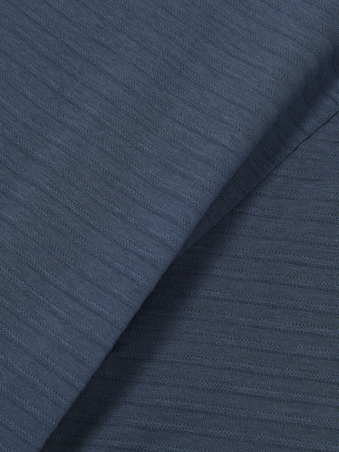Mercerised-Cotton Ribbed T-Shirt Airforce Blue | Mens