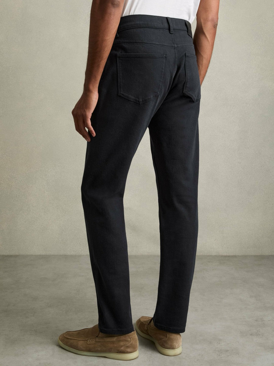 Cotton-Stretch Slim-Fit Jeans Navy | Mens