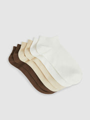 3 Pack of Trainer Socks Chocolate/White | Womens