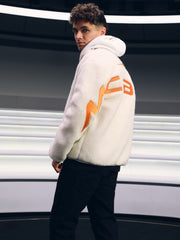 McLaren F1 Team Embroidered Fleece Jacket Unisex Fit Off White | Mens