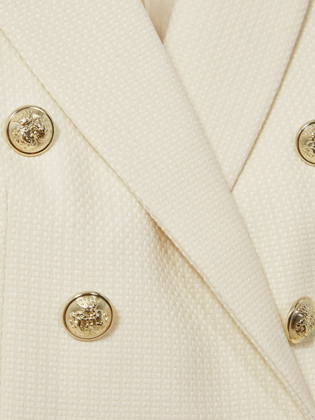 Tailored Fit Textured Double Breasted Blazer White | Womens