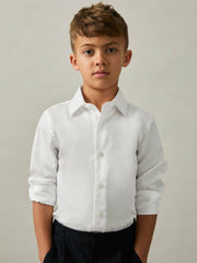 4-9 yrs Slim-Fit Cotton Shirt White | Children