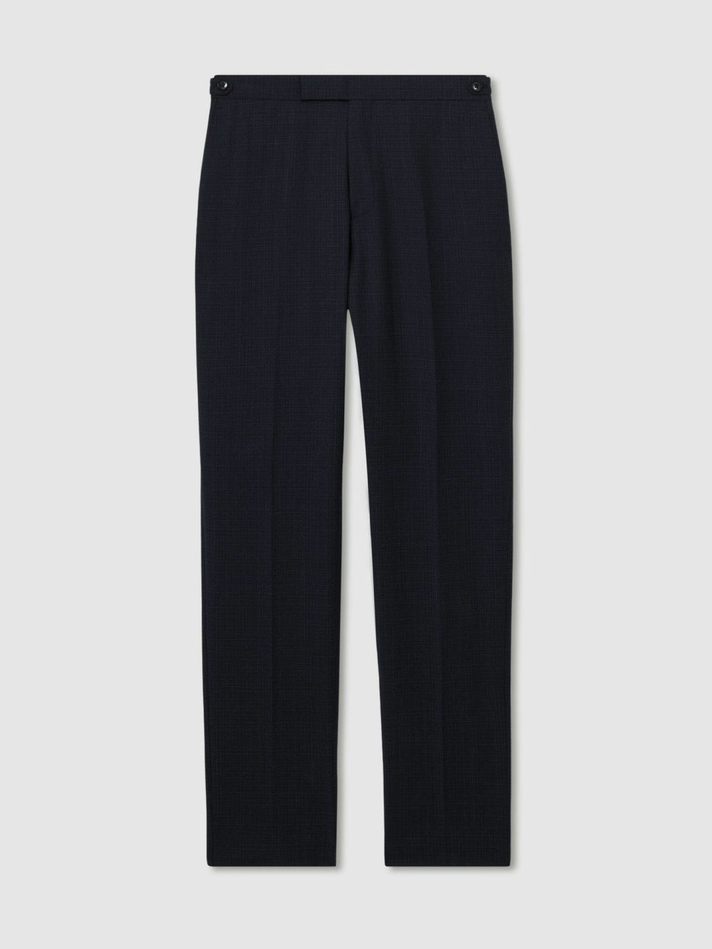 Slim-Fit Wool-Blend Textured Tailored Trousers Navy | Mens