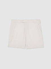 Side-Adjuster Swim Shorts Off White | Mens