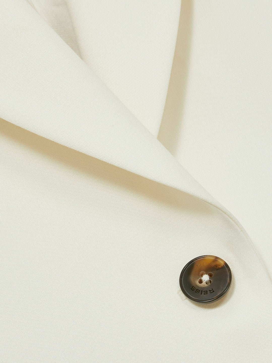 Petite Single-Breasted Peak-Lapel Tailored Blazer Cream | Womens