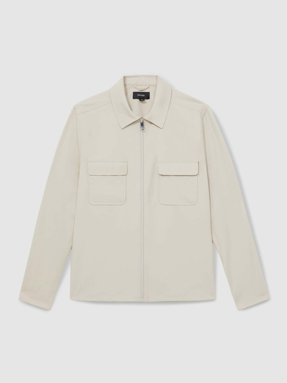 Technical Zip-Through Overshirt Stone | Mens