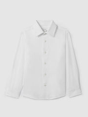 9-13 yrs Slim-Fit Cotton Shirt White | Children