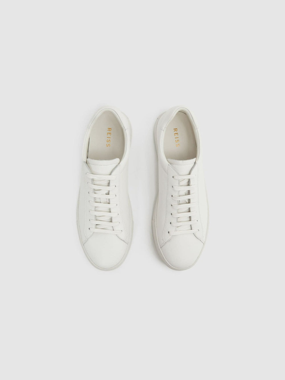 Leather Low-Top Trainers White | Mens