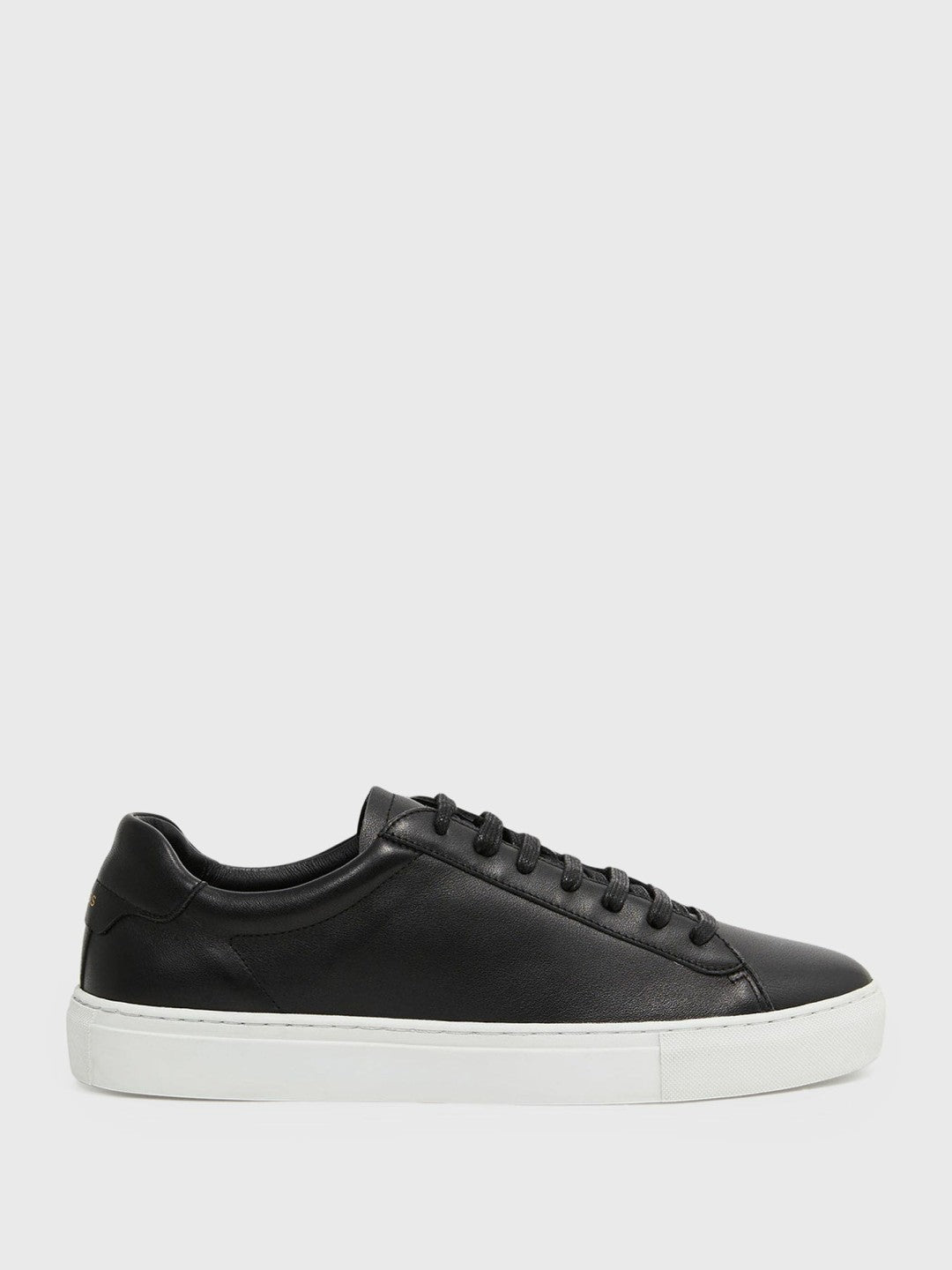 Leather Low-Top Trainers Black | Mens