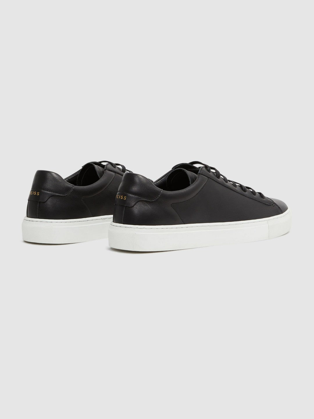 Leather Low-Top Trainers Black | Mens