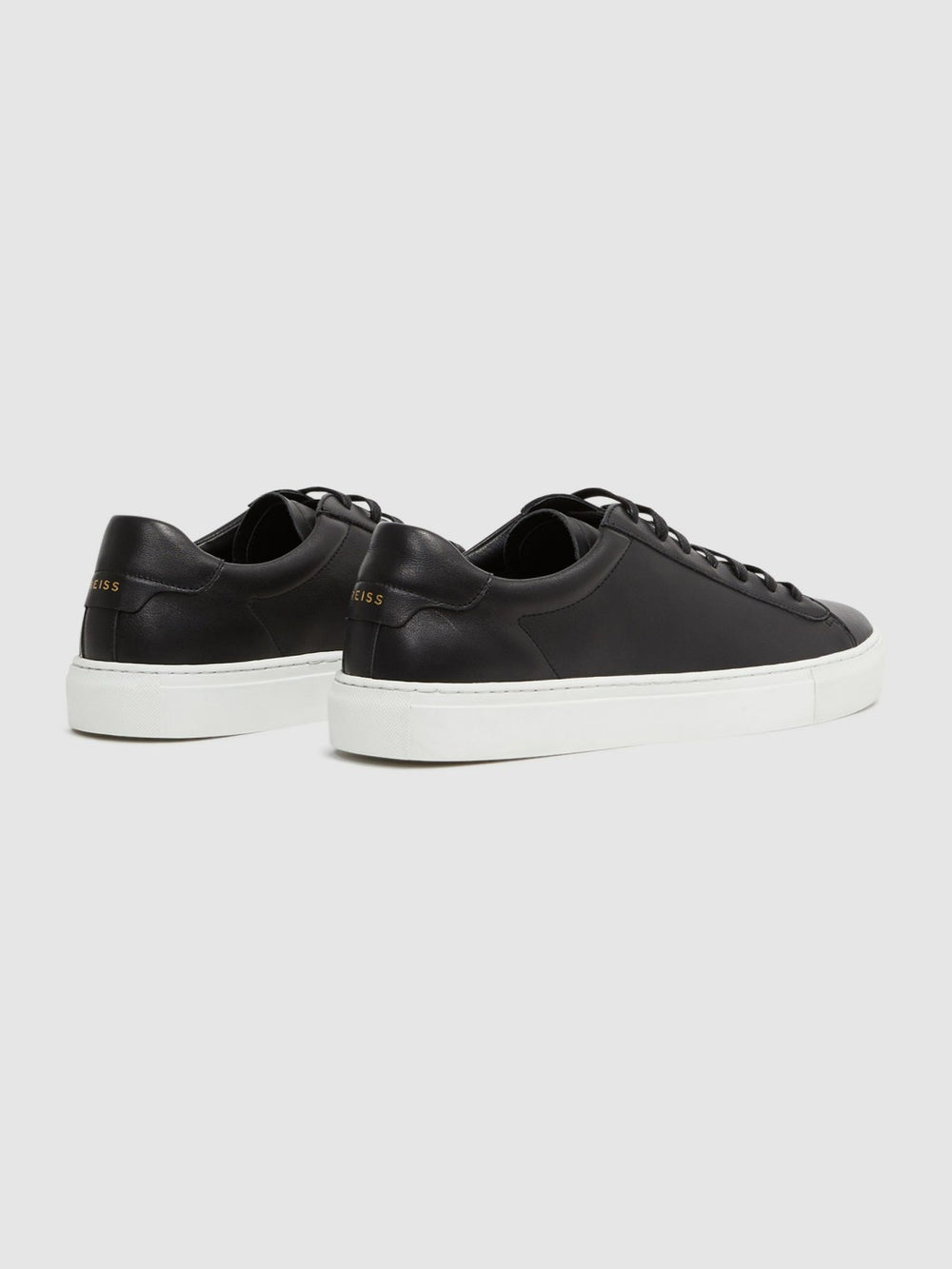 Leather Low-Top Trainers Black | Mens